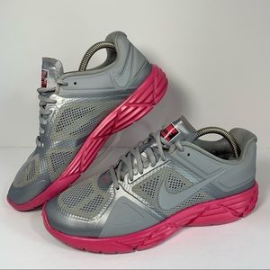 Nike Lunar Victory 429787-006 Silver Pink Trainer Sneaker shoes; Women's 10